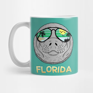 Florida Cool Sunglasses Manatee Mug